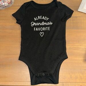 Jumping Beans Brand Black Onesie Unisex Size 9 Months Great Condition
